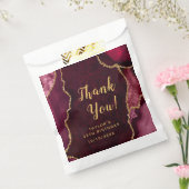 Red and Gold Agate Birthday Hartelijk dank Bedankzakje (Gezegeld)