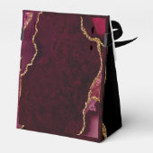 Red and Gold Agate Sweet Sixteen Hartelijk dank Bedankdoosjes (Achterkant)