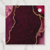 Red and Gold Agate Sweet Sixteen Hartelijk dank Bedankjes Labels (Achterkant)