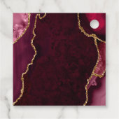 Red and Gold Agate Wedding Hartelijk dank Bedankjes Labels (Achterkant)