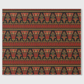 Red and Gold Art Deco Cadeaupapier (Vlak)