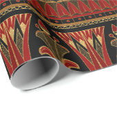 Red and Gold Art Deco Cadeaupapier (Rol Hoek)