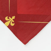 Red and Gold Art Nouveau Fleece Deken (Hoek)