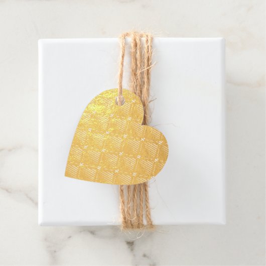 Red and Gold Art Nouveau Pattern Paperweight Bedankjes Labels (Met doos)