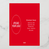 Red and Gold Business Valentijn Folie Kaart (Achterkant)