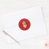 Red and Gold  Cameo Sticker (Envelop)
