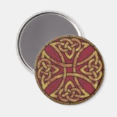 Red and Gold Celtic Knot Magneet (Voorkant / Achterkant)