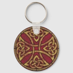 Red and Gold Celtic Knot Sleutelhanger