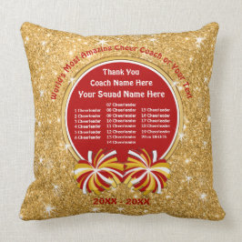 Red and Gold Cheer Coach Gifts, alle Cheerleader's Kussen