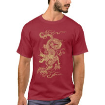 Red and Gold Chinese Dragon Unisex T-Shirt