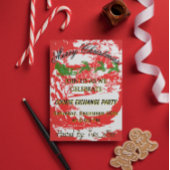 Red and Gold Christmas Cookie/Dinner Party Kaart