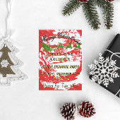 Red and Gold Christmas Cookie/Dinner Party Kaart