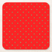 Red and Gold Christmas Kartonnen Onderzetters (Voorkant)