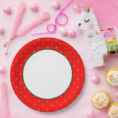 Red and Gold Christmas Papieren Bordje (Feest)