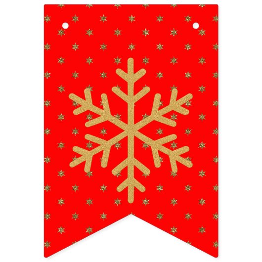 Red and Gold Christmas  Vlaggetjes (Eerste vlag)