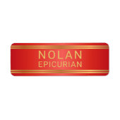 Red and Gold Cigar Band Label (Voorkant)