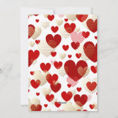 Red and Gold Foil Hearts Pattern Valentijnsdag Feestdagenkaart (Achterkant)