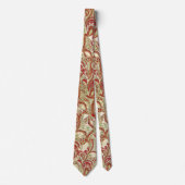 Red and Gold Gatsby Paisley Wedding Stropdas (Voorkant)