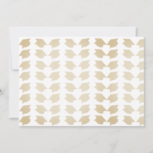 Red and Gold Graduation Aankondiging (Achterkant)