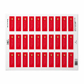 Red and Gold Graduation Return Address Etiket (Full Sheet)