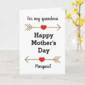 Red and Gold Happy Moederdag Kaart (Gele Bloem)