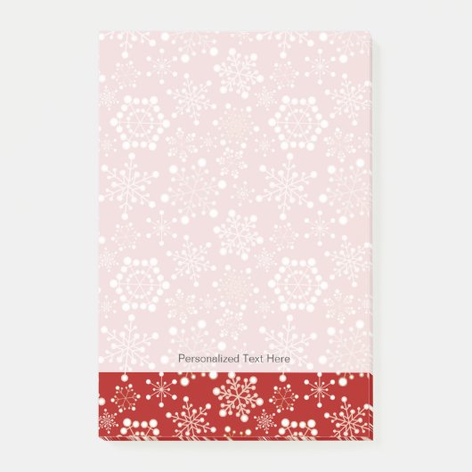 Red and Gold Holiday Patroon Post-it® Notes (Voorkant)