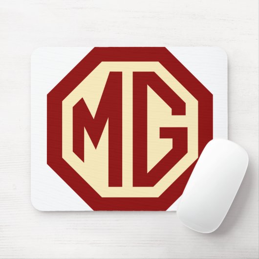 Red and Gold MG Logo Mousepad Muismat (Met muis)