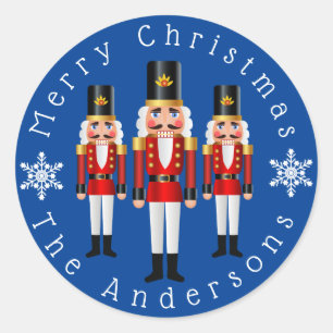 Red and Gold Nutcracker personaliseren Ronde Sticker