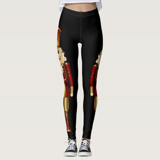 Red and Gold Nutcrackers Huge Leggings (Voorkant)