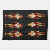 Red and Gold Nutcrackers Kitchen Towel Theedoek (Horizontaal)