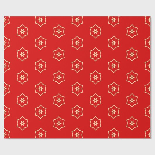 Red and Gold Ornamental Design Cadeaupapier (Vlak)