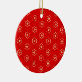 Red and Gold Ornamental Design Keramisch Ornament (Rechts)