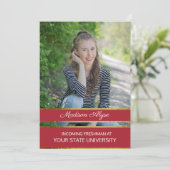 Red and Gold Photo Trunk Party Kaart (Staand voorkant)