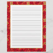 Red and Gold Poinsettia Flowers Recipe Page Flyer (Achterkant)