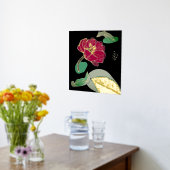 Red and Gold Poppy Abstract Folie Afdrukken (Laag (Keuken))