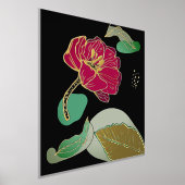 Red and Gold Poppy Abstract Folie Afdrukken (Laagn)