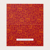 Red and Gold Renaissance Tudor Damask Floral Kaart (Binnenkant ongevouwen)