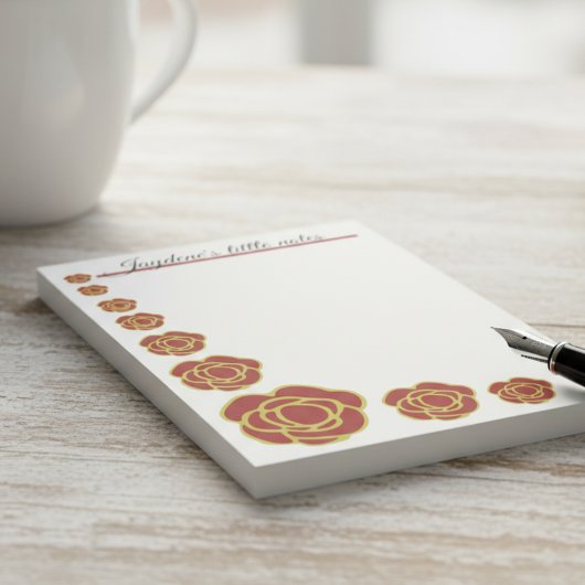 Red And Gold Roses  Post-it® Notes