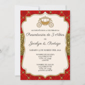 Red and Gold Royal Invitation Kaart (Voorkant)
