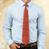 Red and Gold Scrollwork Chinese New Years Stropdas