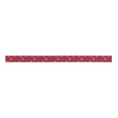 Red and Gold Snowflake Pattern Grosgrain Lint (Voorkant)