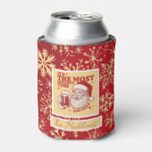 Red and Gold Snowflakes Christmas patterns Blikjeskoeler (Blikje Voorkant)