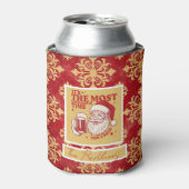 Red and Gold Snowflakes Christmas patterns Blikjeskoeler (Blikje Voorkant)