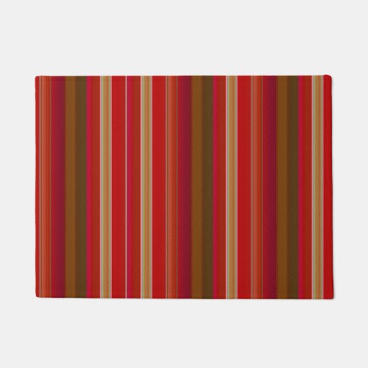 Red and Gold Stripes Deurmat (Voorkant)