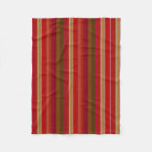 Red and Gold Stripes Fleece Deken (Voorkant)