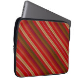 Red and Gold Stripes Laptop Sleeve (Voorkant Rechts)