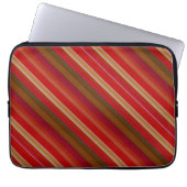 Red and Gold Stripes Laptop Sleeve (Voorkant)
