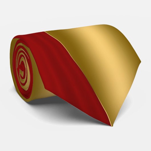 Red and Gold Swoboop Stropdas (Opgerold)