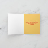 Red and Gold Year of the Horse 2026 Feestdagen Kaart (Binnen)