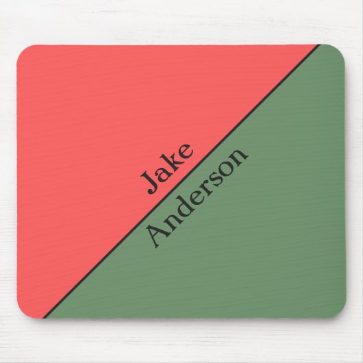 Red and Green 45 Degrees Minimalist Muismat (Voorkant)